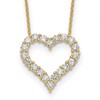 True Origin 14K Yellow Gold 1 1/2 carat Lab Grown Diamond VS+ F+ Complete 18in Open Heart Necklace