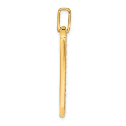 True Origin 14K Yellow Gold Men's 1 carat Lab Grown Diamond VS+ F+ Complete Dog Tag Pendant
