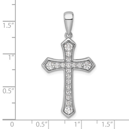 True Origin 14K White Gold 3/4 carat Lab Grown Diamond VS+ F+ Complete Cross Pendant