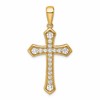 True Origin 14K Yellow Gold 3/4 carat Lab Grown Diamond VS+ F+ Complete Cross Pendant
