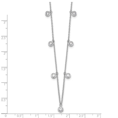 True Origin 14K White Gold 1 1/6 carat Lab Grown Diamond VS+ F+ Complete 9 Station 18 in Necklace