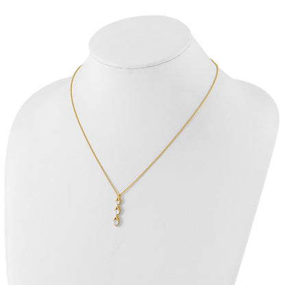 True Origin 14K Yellow Gold 1 carat Lab Grown Diamond VS+ F+ 18 in Complete Pendant Necklace