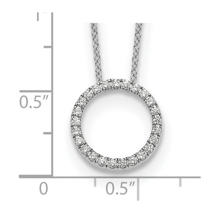 True Origin 14K White Gold 1/4 carat Lab Grown Diamond VS+ F+ Complete 18 in Eternity Pendant Necklace