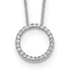 True Origin 14K White Gold 1/4 carat Lab Grown Diamond VS+ F+ Complete 18 in Eternity Pendant Necklace