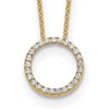 True Origin 14K Yellow Gold 1/4 carat Lab Grown Diamond VS+ F+ Complete 18 in Eternity Pendant Necklace