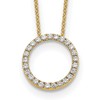 10k 1/2 carat Diamond Open Circle 18 inch Necklace