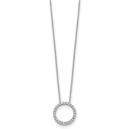 True Origin 14K White Gold 1/2 carat Lab Grown Diamond VS+ F+ Complete 18 in Eternity Pendant Necklace