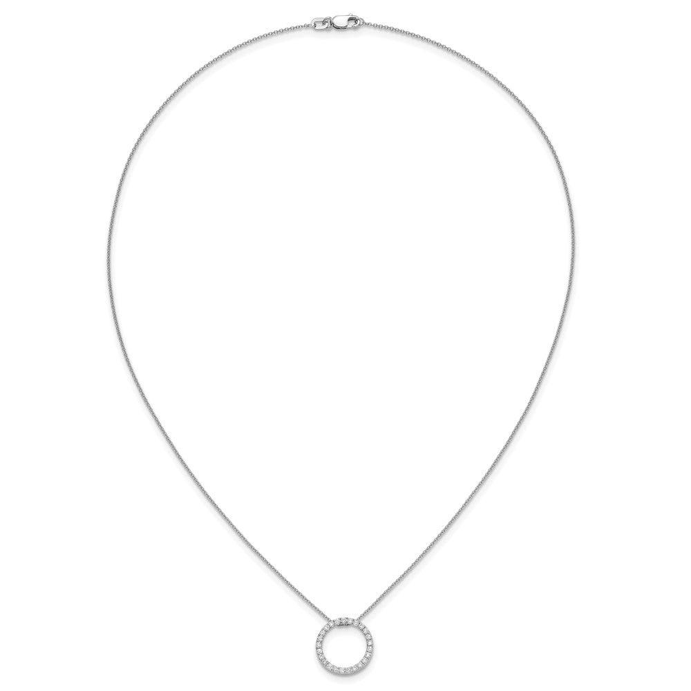 True Origin 14K White Gold 1/2 carat Lab Grown Diamond VS+ F+ Complete 18 in Eternity Pendant Necklace