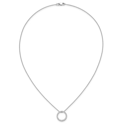 True Origin 14K White Gold 1/2 carat Lab Grown Diamond VS+ F+ Complete 18 in Eternity Pendant Necklace