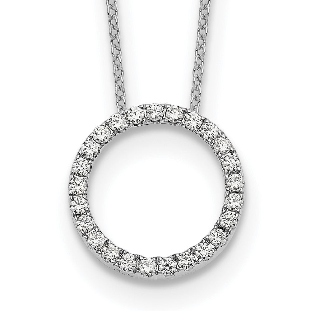 True Origin 14K White Gold 1/2 carat Lab Grown Diamond VS+ F+ Complete 18 in Eternity Pendant Necklace