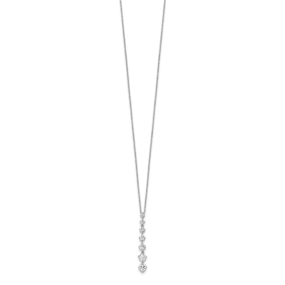 True Origin 14K White Gold 1 carat Lab Grown Diamond VS+ F+ 18 in Complete Pendant Necklace