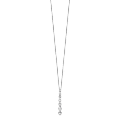 True Origin 14K White Gold 1 carat Lab Grown Diamond VS+ F+ 18 in Complete Pendant Necklace