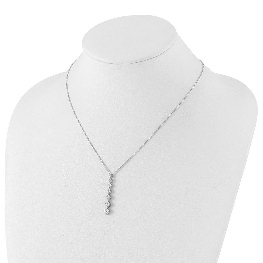 True Origin 14K White Gold 1 carat Lab Grown Diamond VS+ F+ 18 in Complete Pendant Necklace