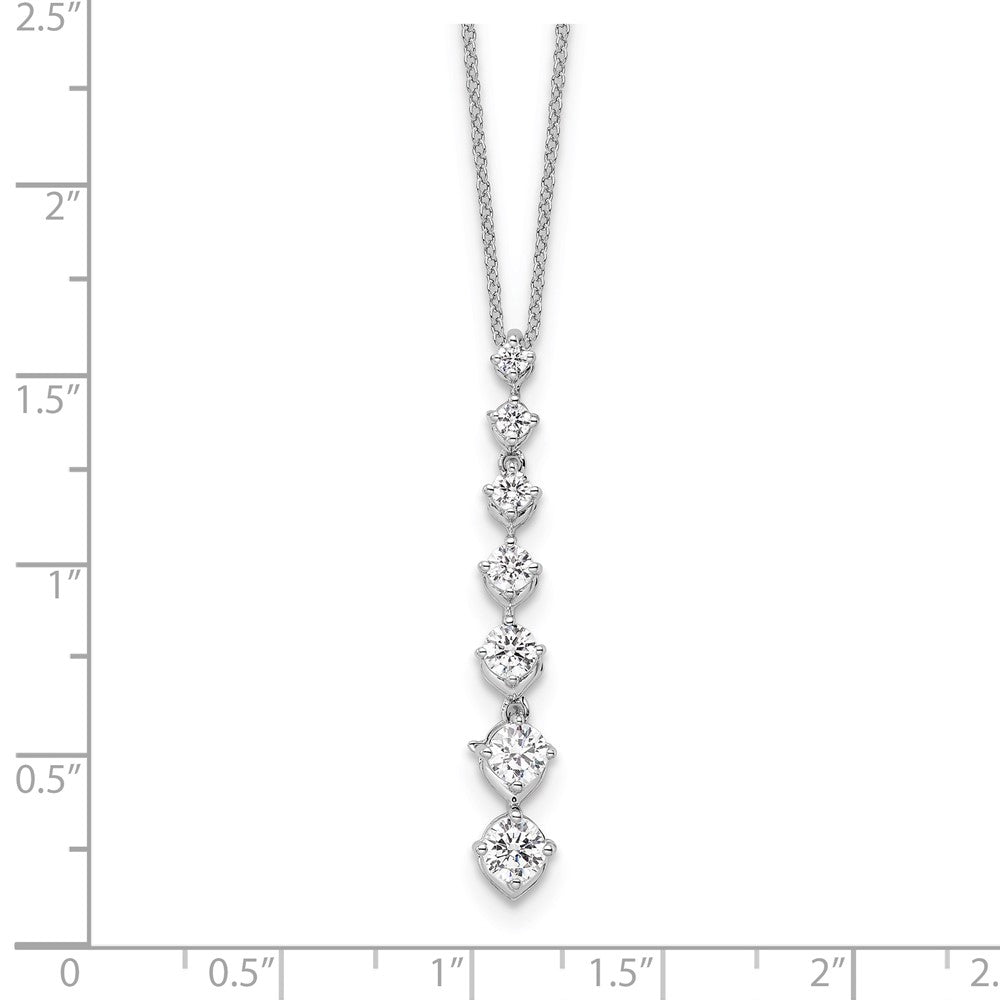 True Origin 14K White Gold 1 carat Lab Grown Diamond VS+ F+ 18 in Complete Pendant Necklace