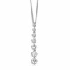 True Origin 14K White Gold 1 carat Lab Grown Diamond VS+ F+ 18 in Complete Pendant Necklace