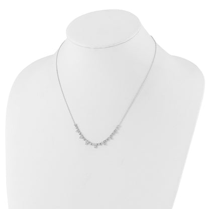 True Origin 14K White Gold 1 1/2 carat Lab Grown Diamond VS+ F+ 18 in Complete Necklace