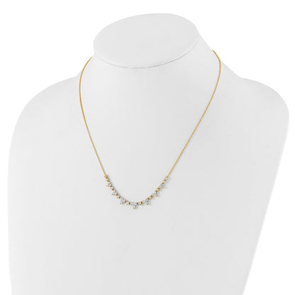 True Origin 14K Yellow Gold 1 1/2 carat Lab Grown Diamond VS+ F+ 18 in Complete Necklace