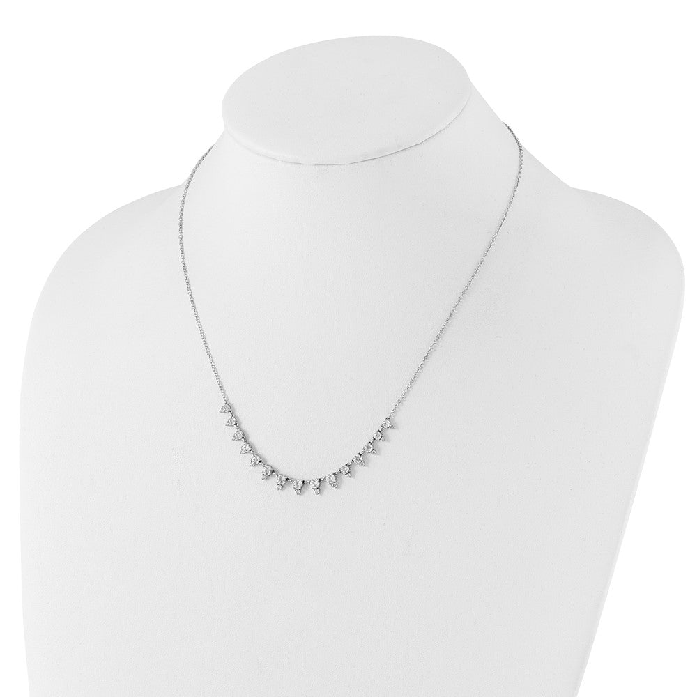 True Origin 14K White Gold 2 carat Lab Grown Diamond VS+ F+ 18 in Complete Necklace