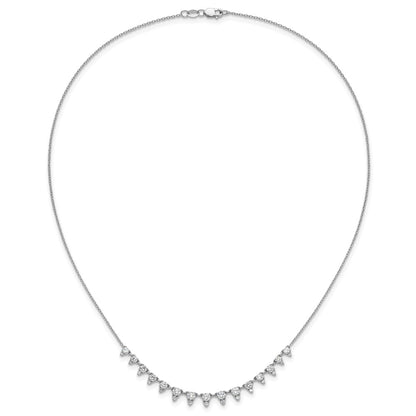 True Origin 14K White Gold 2 carat Lab Grown Diamond VS+ F+ 18 in Complete Necklace