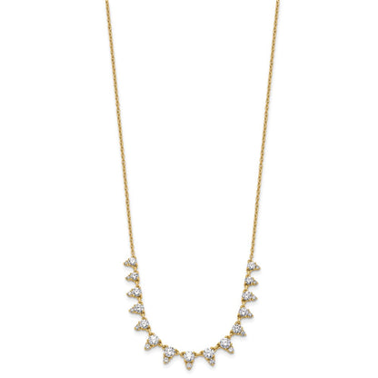 True Origin 14K Yellow Gold 2 carat Lab Grown Diamond VS+ F+ 18 in Complete Necklace