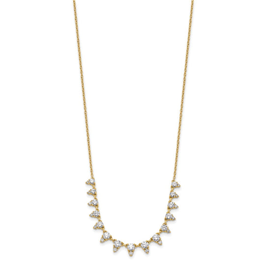 True Origin 14K Yellow Gold 2 carat Lab Grown Diamond VS+ F+ 18 in Complete Necklace