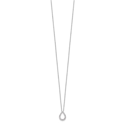 True Origin 14K White Gold 1/3 carat Lab Grown Diamond VS+ F+ 18 in Complete Teardrop Necklace