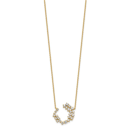 True Origin 14K Yellow Gold 1 carat Lab Grown Diamond VS+ F+ 18 in Complete Necklace