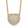 True Origin 14K Yellow Gold 3/4 carat Lab Grown Diamond VS+ F+ Complete 18 in Heart Necklace
