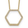 True Origin 14K Yellow Gold 1/4 carat Lab Grown Diamond VS+ F+ 18 in Complete Hexagon Necklace
