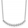True Origin 14K White Gold 1/4 carat Lab Grown Diamond VS+ F+ 18 in Complete Graduated Curved Bar Necklace