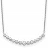 True Origin 14K White Gold 1/2 carat Lab Grown Diamond VS+ F+ 18 in Complete Graduated Curved Bar Necklace