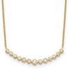True Origin 14K Yellow Gold 1/2 carat Lab Grown Diamond VS+ F+ 18 in Complete Graduated Curved Bar Necklace