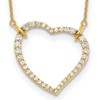True Origin 14K Yellow Gold 3/4 carat Lab Grown Diamond VS+ F+ Complete 18in Open Heart Necklace