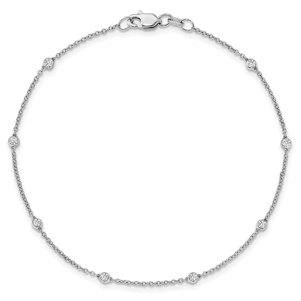 True Origin 14K White Gold 1/6 carat Lab Grown Diamond VS+ F+ Complete 7 Station 7 in Bracelet