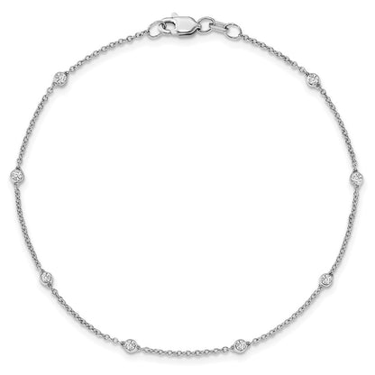 True Origin 14K White Gold 1/6 carat Lab Grown Diamond VS+ F+ Complete 7 Station 7 in Bracelet