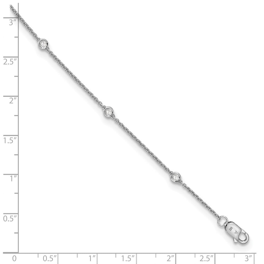 True Origin 14K White Gold 1/6 carat Lab Grown Diamond VS+ F+ Complete 7 Station 7 in Bracelet