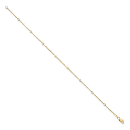 True Origin 14K Yellow Gold 1/6 carat Lab Grown Diamond VS+ F+ Complete 8 Station 8 in Bracelet