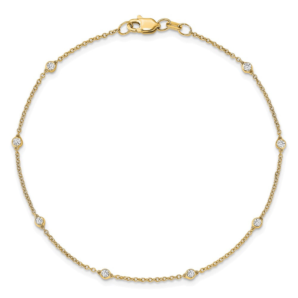 True Origin 14K Yellow Gold 1/6 carat Lab Grown Diamond VS+ F+ Complete 8 Station 8 in Bracelet