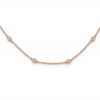 True Origin 14K Rose Gold 3/8 carat Lab Grown Diamond VS+ F+ Complete 16 Station 16 in Necklace