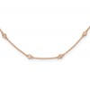 True Origin 14K Rose Gold 1/2 carat Lab Grown Diamond VS+ F+ Complete 18 Station 18 in Necklace