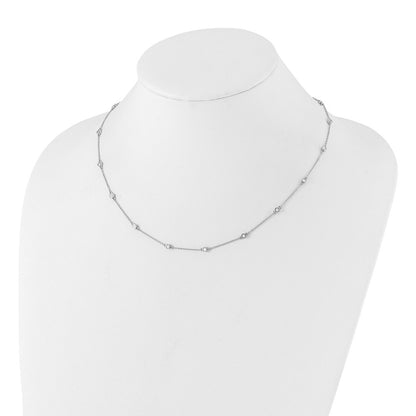 True Origin 14K White Gold 1/2 carat Lab Grown Diamond VS+ F+ Complete 18 Station 18 in Necklace