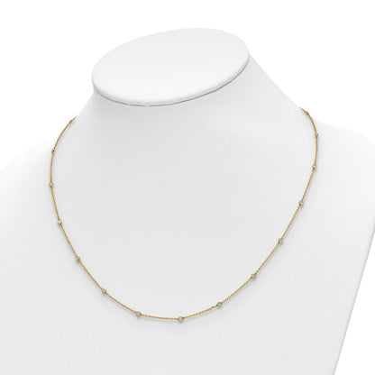 True Origin 14K Yellow Gold 1/2 carat Lab Grown Diamond VS+ F+ Complete 20 Station 20 in Necklace