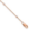 True Origin 14K Rose Gold 1/2 carat Lab Grown Diamond VS+ F+ Complete 8 Station 8 in Bracelet