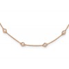 True Origin 14K Rose Gold 1 carat Lab Grown Diamond VS+ F+ Complete 16 Station 16 in Necklace