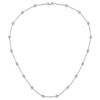 True Origin 14k White Gold 1 1/6 carat Lab Grown Diamond VS DEF Eighteen Station 18 inch Necklace