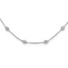 True Origin 14k White Gold 1 1/6 carat Lab Grown Diamond VS DEF Eighteen Station 18 inch Necklace