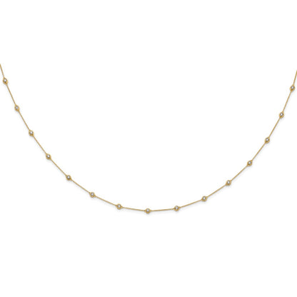 True Origin 14K Yellow Gold 1 1/6 carat Lab Grown Diamond VS+ F+ Complete 18 Station 18 in Necklace