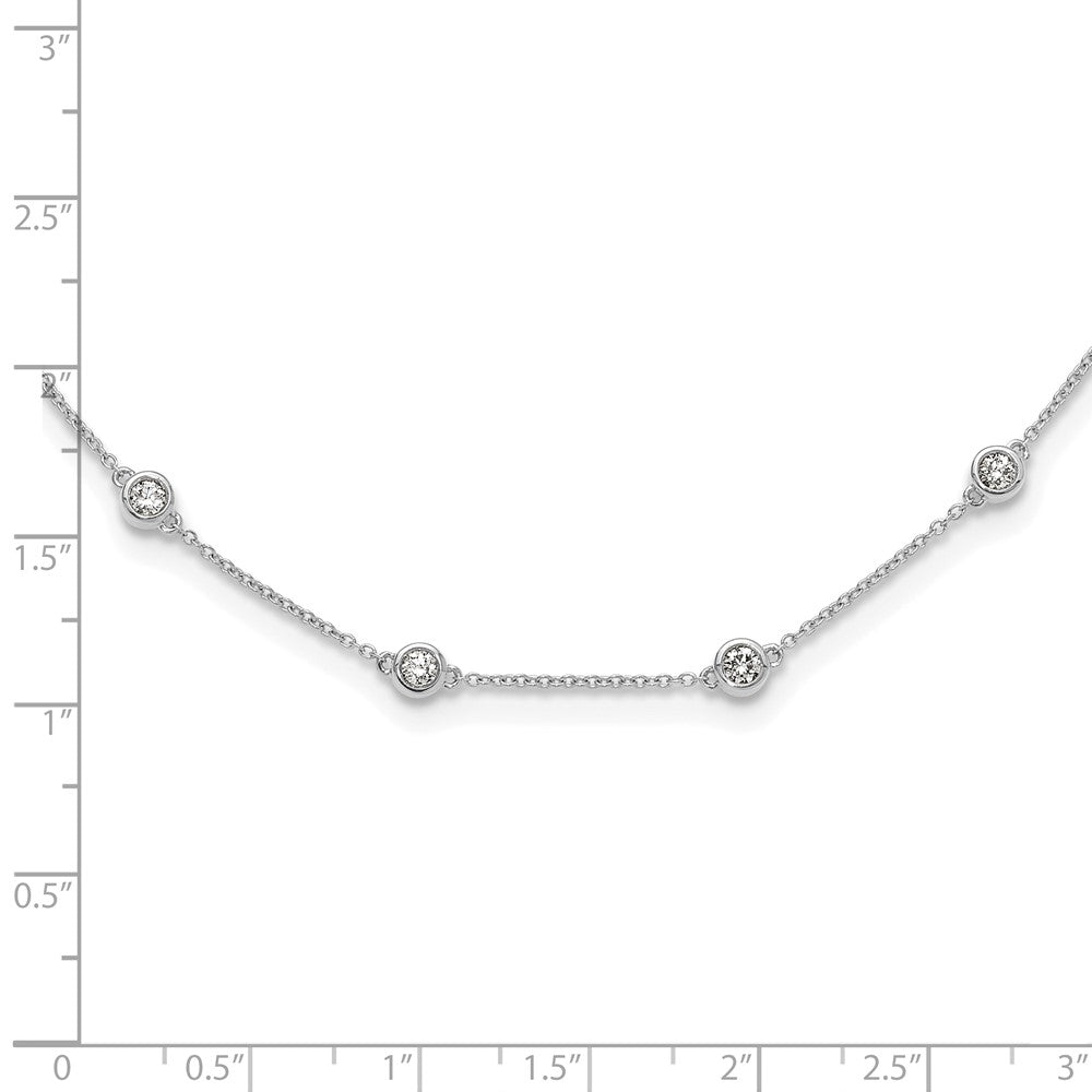 True Origin 14K White Gold 1 1/3 carat Lab Grown Diamond VS+ F+ Complete 20 Station 20 in Necklace
