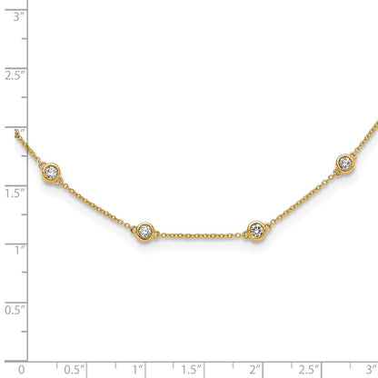 True Origin 14K Yellow Gold 1 1/3 carat Lab Grown Diamond VS+ F+ Complete 20 Station 20 in Necklace