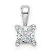 14k White Gold 1/2 carat Lab Grown Diamond VS/SI+ G+ 18 inch 4 Prong Pendant Necklace